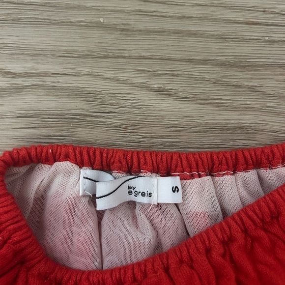 By Egreis Elegant Strapless Red Midi Dress Tie Waist Small - Picture 3 of 5